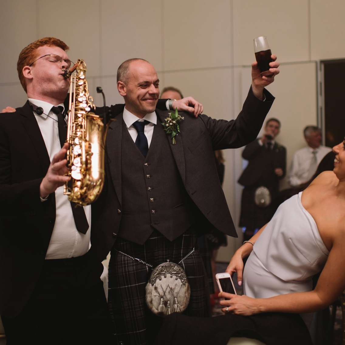 Saxophone Wedding Kilt Scotland